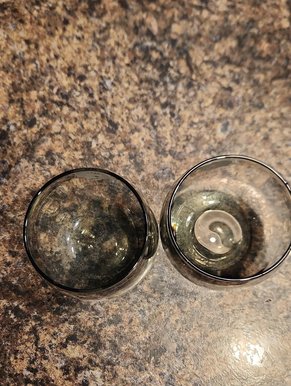 EUC Vtg. Set Of 2 70's NFL NY Giants Smoky Whiskey Bar Glass